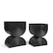 Homeroots Set of Two Black Metal 20 Ounce Pot Planters, 2PK 609415 - alternate 1