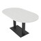 Skutchi Designs Racetrack Conference Table With Power, 36 in W, 72 in L, White HAR-RAC-36X72-DOU.BK-WA7976-NA - alternate 1