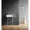 Kingston Brass 24" Solid Surface Console Sink with Brass Legs, 8-Inch, 3-Hole, Matte White/Polished Nickel KVPB3248SQA6 - alternate 4