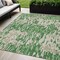 Homeroots 5' X 8' Green And Gray Striped Washable Indoor Outdoor Area Rug 596669 - alternate 1