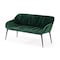 Homeroots 56in Green and Black Velvet Upholstered Dining Bench 473165 - alternate 6