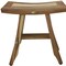 Homeroots 18" Natural Teak Rectangular Shower Bench 376745 - alternate 5