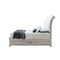 Homeroots Natural and Light Gray Wood And Upholstery King Bed Frame With Drawers 634107 - alternate 5