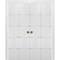 Sartodoors Sliding Closet Double Bi-fold Doors, Planum 0020 White Silk, Sturdy Tracks Moldings Trims Hardware PLANUM0020DBF-WS-96 x 80 (4* 24x80) - alternate 1