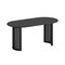 Homeroots 66" Black Solid Wood Double Pedestal Base Oval Dining Table 712857 - alternate 1