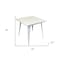 Homeroots 32" White Steel and Metal Square Dining Table 555146 - alternate 5