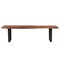 Homeroots 66" Brown And Black Solid Wood Dining bench 522084 - alternate 9
