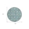 Homeroots 8' Teal Blue Gray And Gold Round Floral Washable Indoor Outdoor Area Rug 595993 - alternate 6