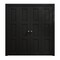 Sartodoors Sliding Closet Double Bi-fold Doors 96 x 96 inches, Ego 5010 Painted Black Oak, Sturdy Tracks Mold EGO5010DBF-CHK-96x96 (4* 24x96) - alternate 1