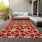 Homeroots 8' X 10' Orange And Gold Geometric Washable Indoor Outdoor Area Rug 613449 - alternate 6