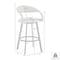 Armen Living Ramona 26in Swivel Counter Stool with Matte Black Iron and Beige Faux Leather LCRASWBABLKBG26 - alternate 6