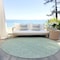 Homeroots 8' Sage And Gray Round Geometric Washable Indoor Outdoor Area Rug 595675 - alternate 6