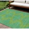 Homeroots 9' X 12' Green And Aqua Geometric Washable Indoor Outdoor Area Rug 598738 - alternate 1