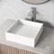 Vigo Montauk Modern White Matte Stone 15 in. L x 15 in. W x 5 in. H Square Vessel Bathroom Sink VG04020 - alternate 5