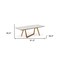 Homeroots 91" White And Brown Stone Trestle Base Dining Table 486041 - alternate 4