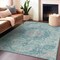 Homeroots 9' X 12' Teal Blue Floral Medallion Washable Indoor Outdoor Area Rug 607948 - alternate 8