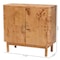 Bali & Pari Latika Modern and Contemporary Natural Mappa Real Burl Wood Storage Cabinet 249-13925-ZORO - alternate 8