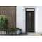 Vdomdoors Front Exterior Prehung Metal-Plastic Door, Manux 8112 Matte Black, Top Sidelite Transom, Office Com MANUX8112EXD-BLK-W36xH80+14-RH - alternate 1