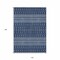 Homeroots 10' X 14' Navy Blue And Denim Blue Tribal Washable Indoor Outdoor Area Rug 582577 - alternate 6