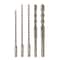 Drill America 3/16" - 1/2" 5 Piece SDS-Plus Hammer Drill Bit Drill Bit Set SDSSET - alternate 1