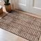 World Rug Gallery Bohemian Stripe Lines Shag Area Rug 2 ft x 3 ft Beige WR128BEIGE2X3 - alternate 1