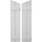 Ekena Millwork Smooth 2 Board Joined Board-n-Batten w/Elliptical Top Faux Wood Shutters, 11W x 30H, PR SHUBJL11X30SMPR - alternate 1