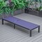 Leisuremod Marlin Patio Chaise Lounge Chair with Black Aluminum Frame, Navy Blue MLBL-77NBU - alternate 6