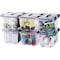 Lifemaster 53QT Stackable Storage Boxes, Clear Plastic, Secure Latches, Easy-Move Wheels, 6PK LIFCTN53 - alternate 1