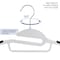 Elama Home 50 Piece Non Slip Hanger with U-slide in White and Black ELH-002WTBK - alternate 6