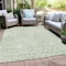 Homeroots 3' X 5' Mint Green And Ivory Geometric Washable Indoor Outdoor Area Rug 595091 - alternate 9