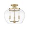 Z-Lite Joliet Burnished Brass 3 Light Semi Flush Mount 473SF-BBR - alternate 5