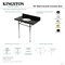 Kingston Brass 36-Inch Black Granite Console Sink with Stainless Steel Legs, 8-Inch, 3-Hole KVPK36K86ST - alternate 2