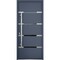 Vdomdoors Steel Door Deux 1105 Gray Graphite Stainless Inserts Single Modern Painted 36x80 DEUX1105EXD-GRE-W36xH80-RH-O - alternate 1