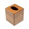 Homeroots Traditional Solid Teak Square Tissue Box Cover 475837 - alternate 1