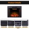 Edendirect 25.35-in W Black Wall mount LED Wall-mount Electric Fireplace with Remote Control Included ZR-EF23T - alternate 5