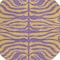 Homeroots 8' Purple And Copper Round Animal Print Washable Indoor Outdoor Area Rug 600704 - alternate 6