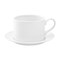 Our Table Simply White 6 Piece 3.75 Inch Porcelain Cups With Saucers Set 133040.02 - alternate 4