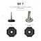 Snappad TRAILER JACK ACCESSORIES Rubber; Fits 7 Inch Square Jack Foot; Black; 9 Inch Diameter; Set Of 4 BF7SP4 - alternate 3