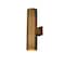 Vaxcel Chiasso 2-Light Warm Brass Outdoor Wall Sconce Aluminum Shade Wall Mount Fixture T0789 - alternate 1