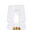 Vaxcel Warren 4 Light Black and Brass Mid Century Modern Bathroom Vanity Wall Fixture Clear Glass W0394 - alternate 8