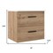 Homeroots 24" Natural Wood Floating Bathroom Vanity With White Sink And Two Drawers 624197 - alternate 4