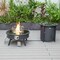 Leisuremod Walbrooke Patio Round Fire Pit and Tank Holder, Black WBL-29-24-GL - alternate 8