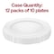 Smarty Had A Party 10.25" White with Silver Rim Round Blossom Disposable Plastic Dinner Plates (120 Plates), 120PK 4840WHS-CASE - alternate 10