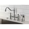 Kingston Brass Bridge Kitchen Faucet with Brass Sprayer, Polished Chrome KS3271BPLBS - alternate 5