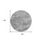 Homeroots 8' Gray Round Washable Indoor Outdoor Area Rug 598826 - alternate 6