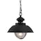 Vaxcel Harwich 1 Light Black Coastal Outdoor Barn Dome Pendant Clear Glass OD21506TB - alternate 1