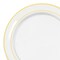 Smarty Had A Party 10.25" Clear with Gold Edge Rim Plastic Dinner Plates, 120PK 110CLG-CASE - alternate 5