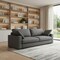 Homeroots 96" Gray Fabric Sofa With Brown Legs 640982 - alternate 4