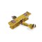 Homeroots 4" Yellow and Red Metal Hand Painted 1918 Yellow Curtiss JN-4 Model Airplane 489415 - alternate 1