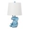 Jonathan Y Kairi 21" Modern Shabby Chic Resin/Iron Happy Elephant LED Kids' Table Lamp with Phone Stand, Blue JYL4060C - alternate 6